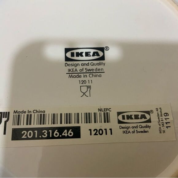 4 WHITE IKEA OF SWEDEN SALAD  PLATES 12011 SOLID DESIGN 8.25  INCHES B7 - Picture 5 of 5